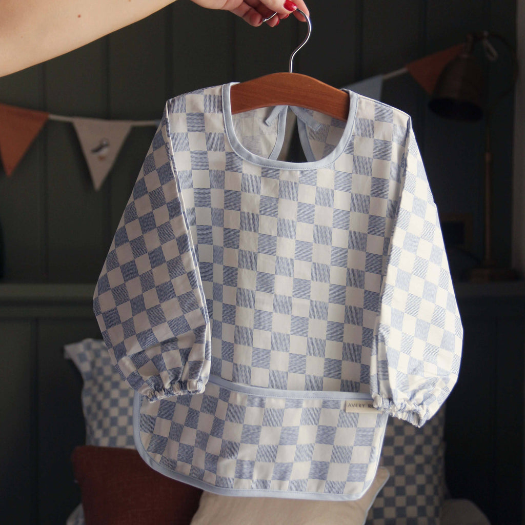 Organic Cotton Sleeved Bib -  Waves