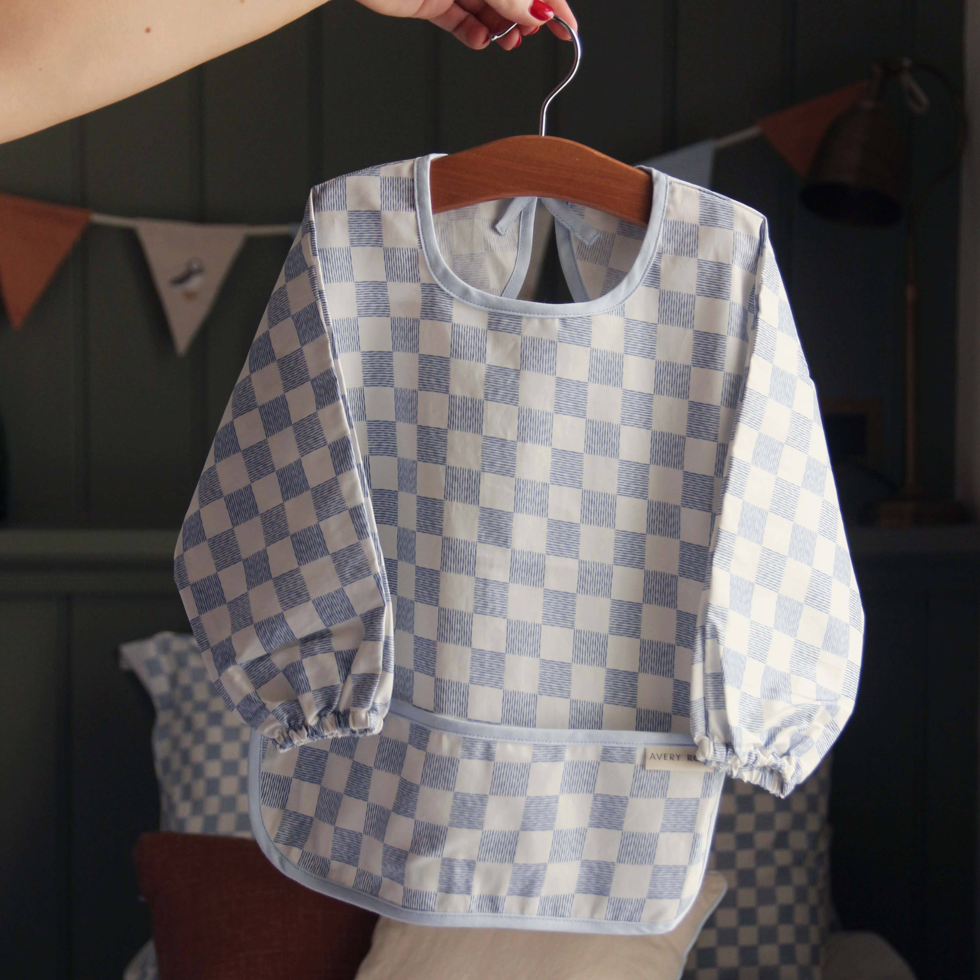 Organic Cotton Sleeved Bib -  Waves