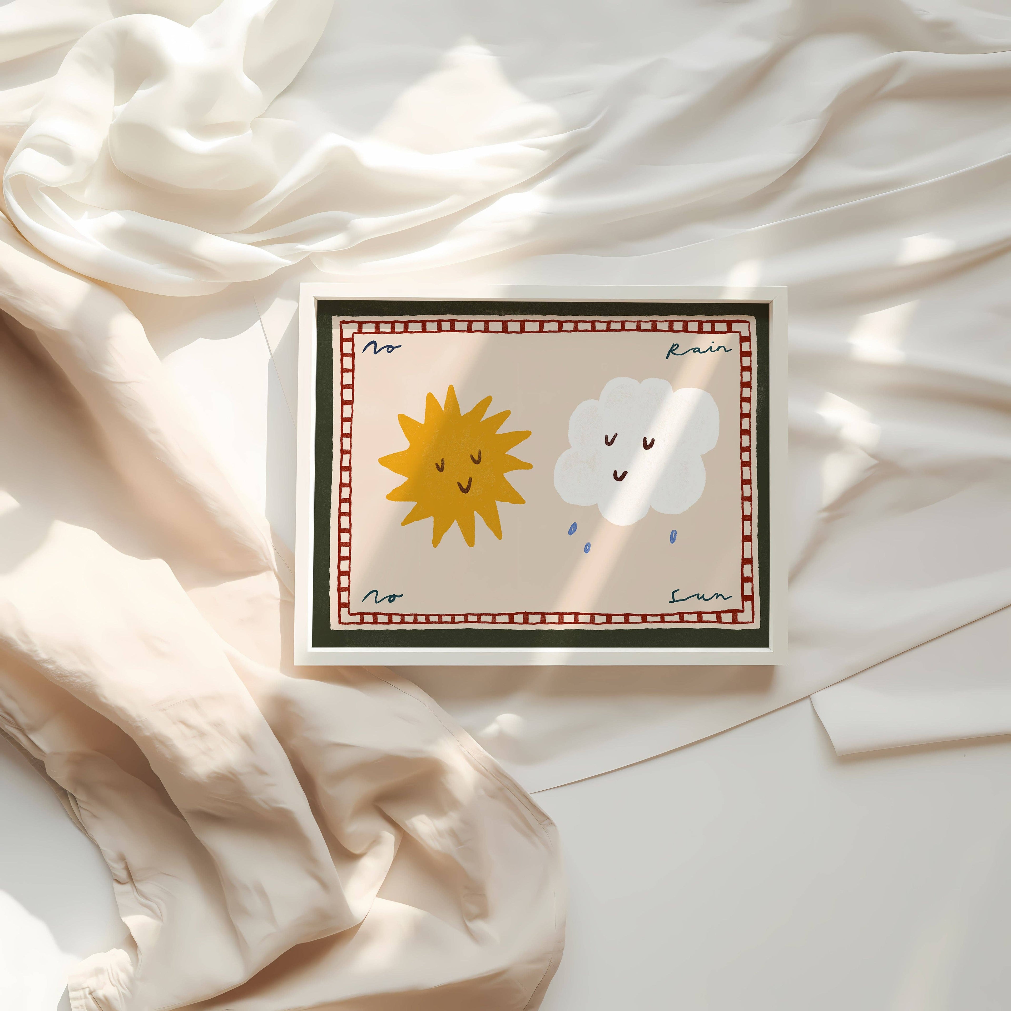 Nursery Print - No Rain, No Sun
