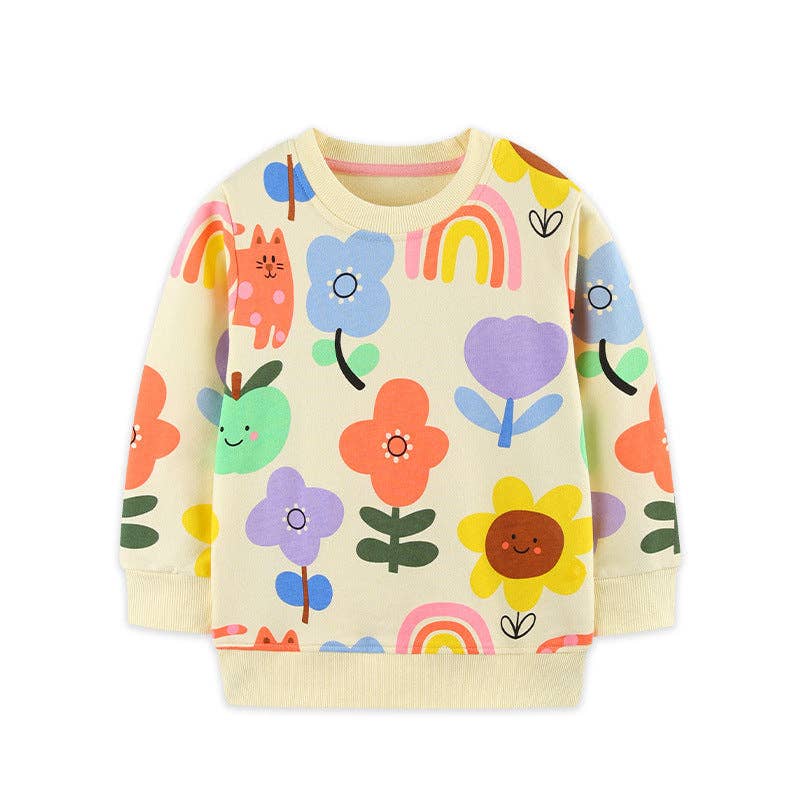 Kids Sweatshirt - Flower Print