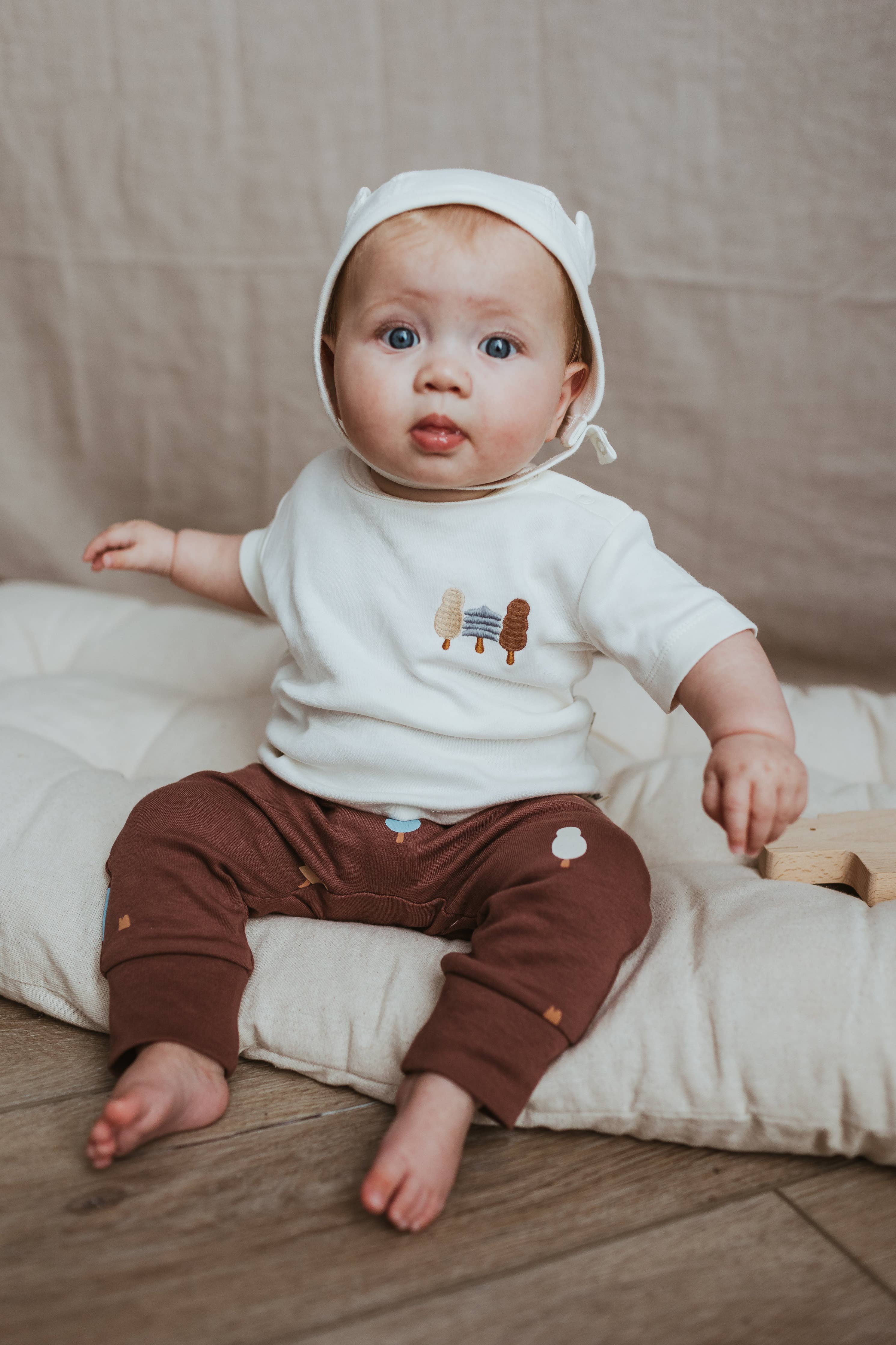 Organic Cotton Leggings in Raisin
