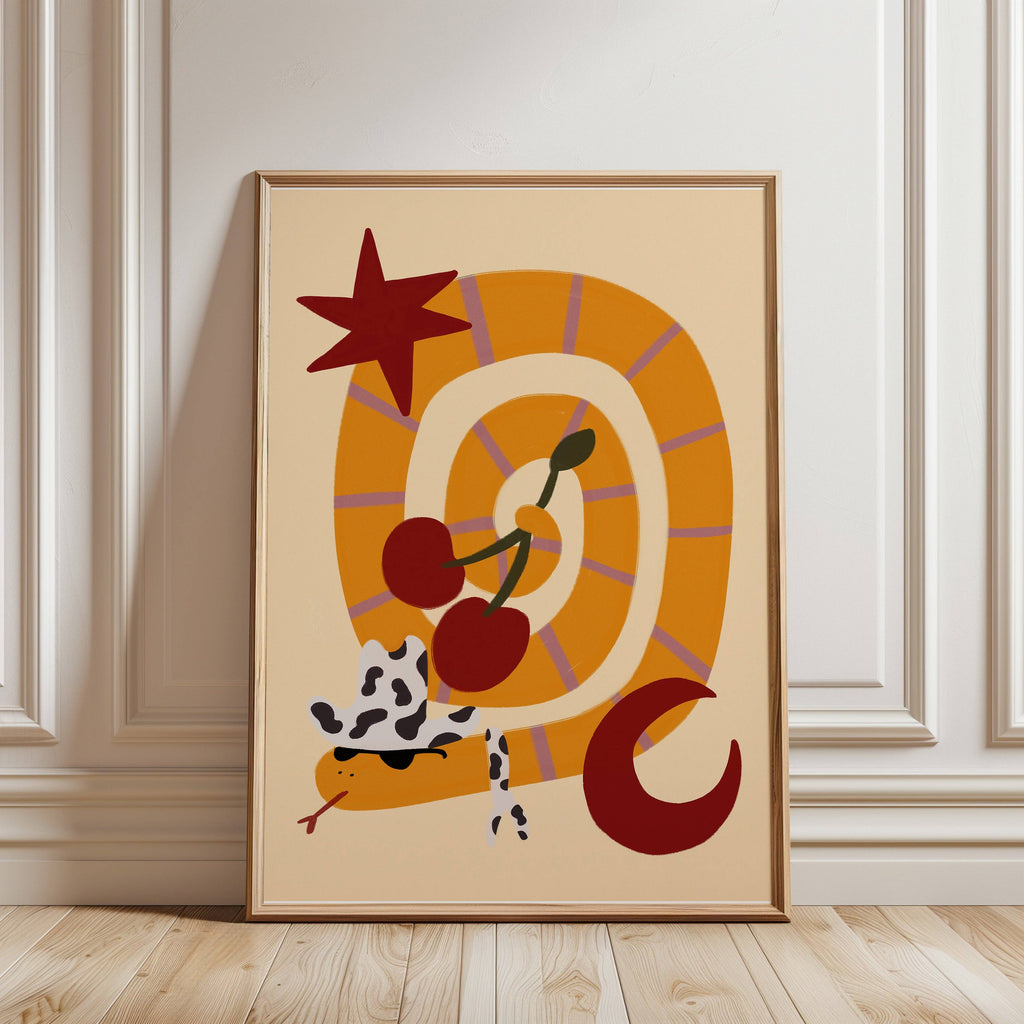 Nursery Print - Cowboy Wild West Snake