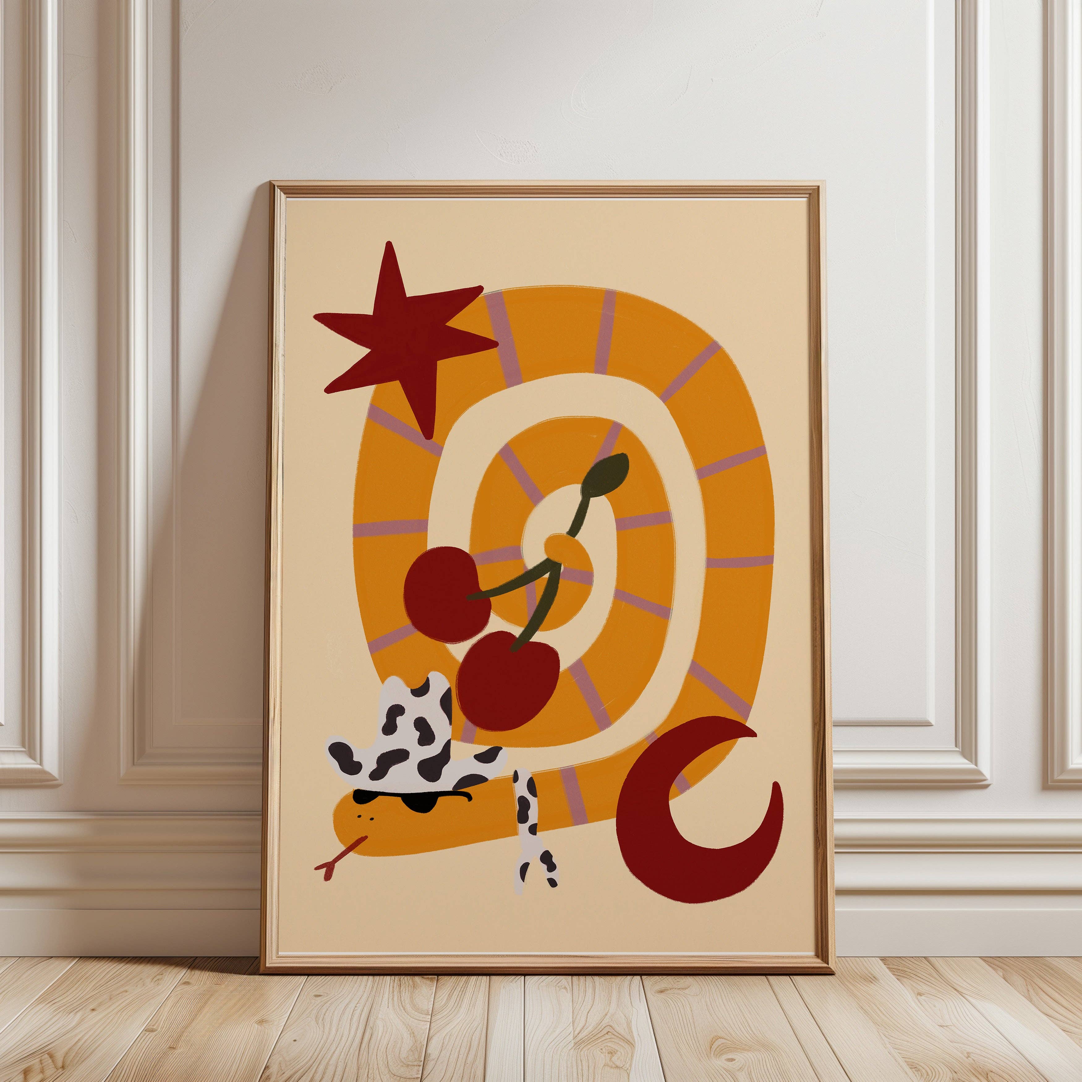 Nursery Print - Cowboy Wild West Snake