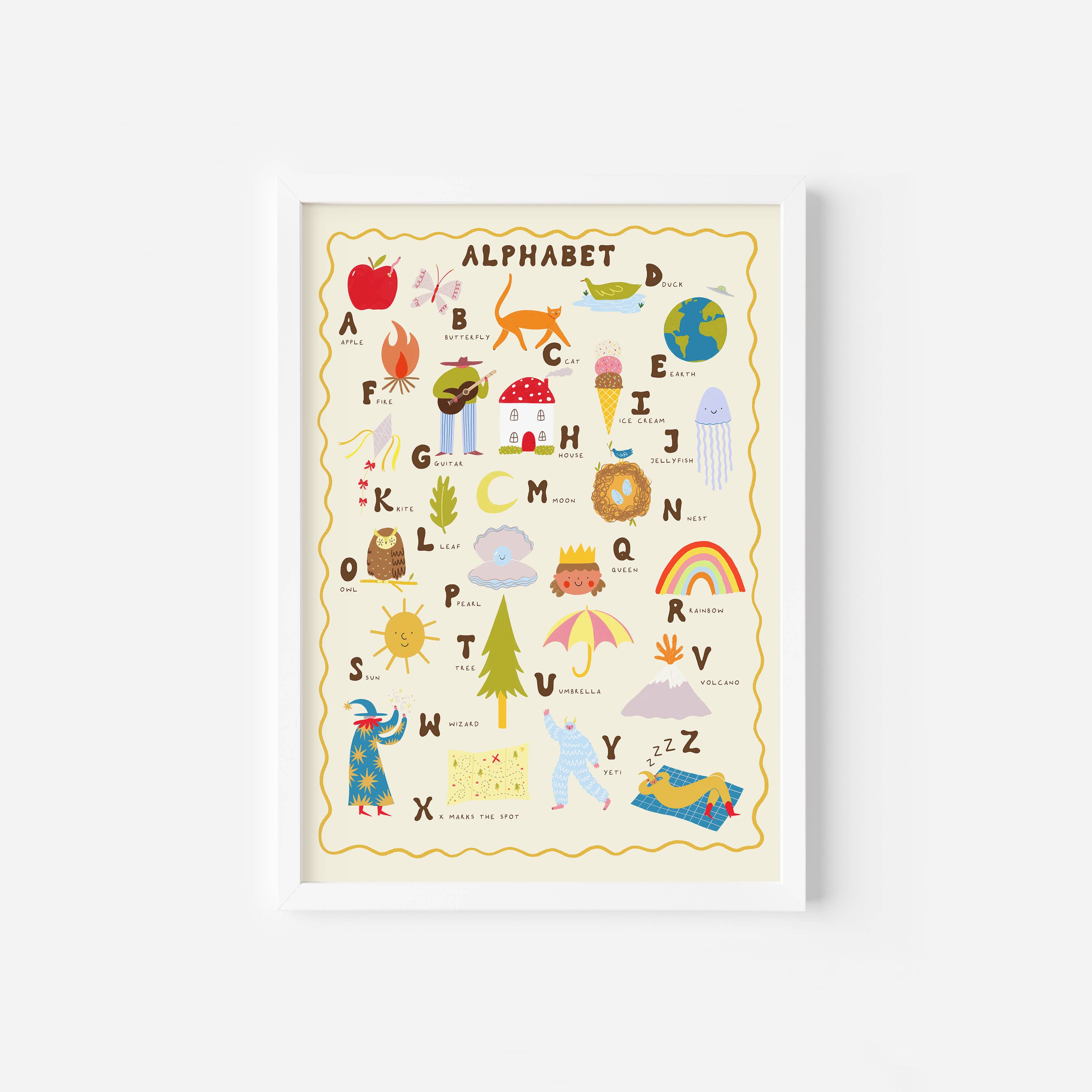 Illustrated Alphabet Art Print