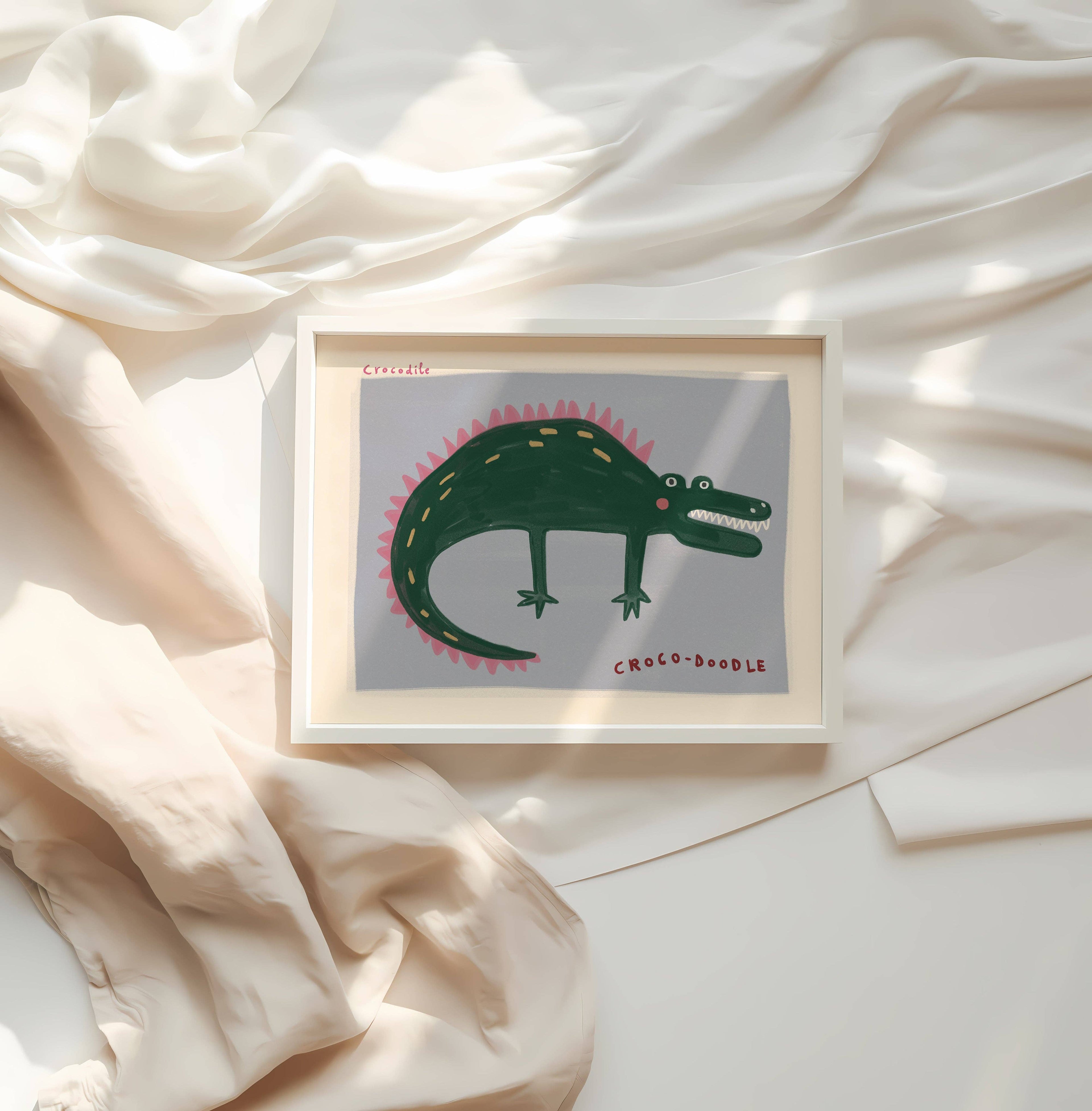 Nursery Print - Croco-doodle
