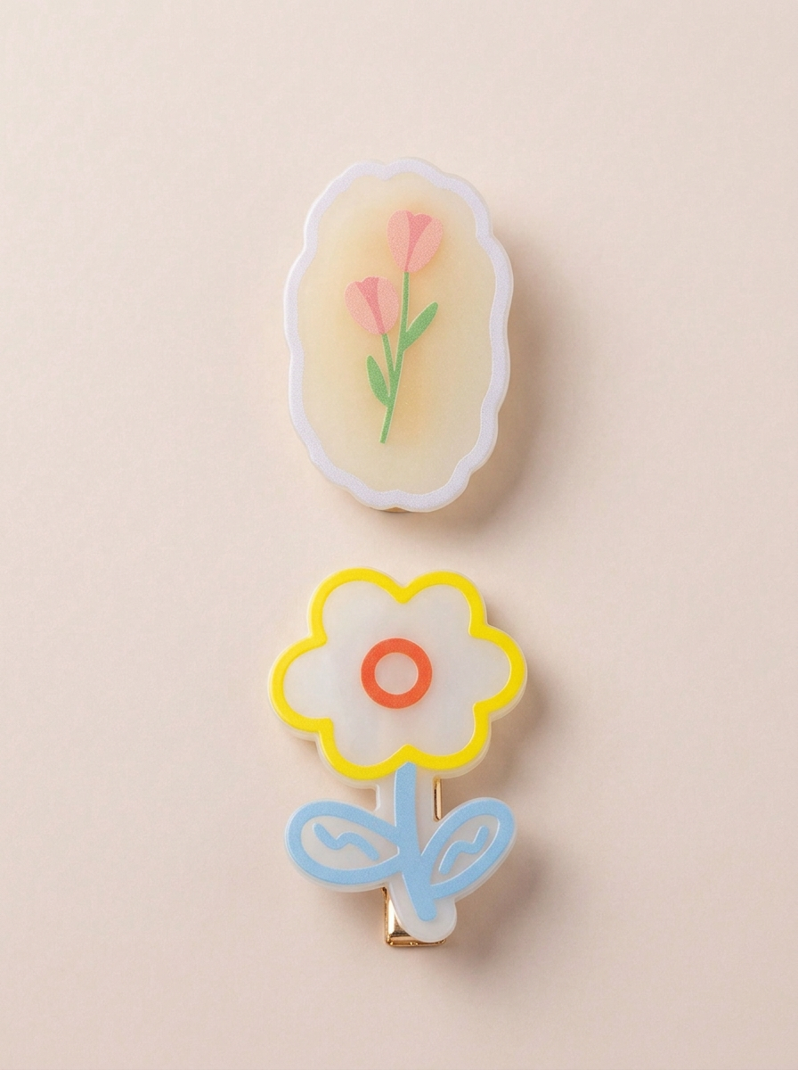 Kids Hair Clips - Cute Flower