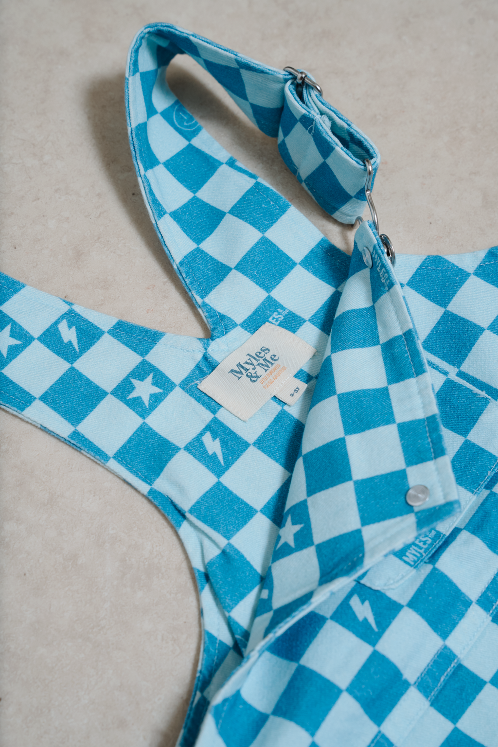 Myles & Me Dungarees - Willow Blue Check