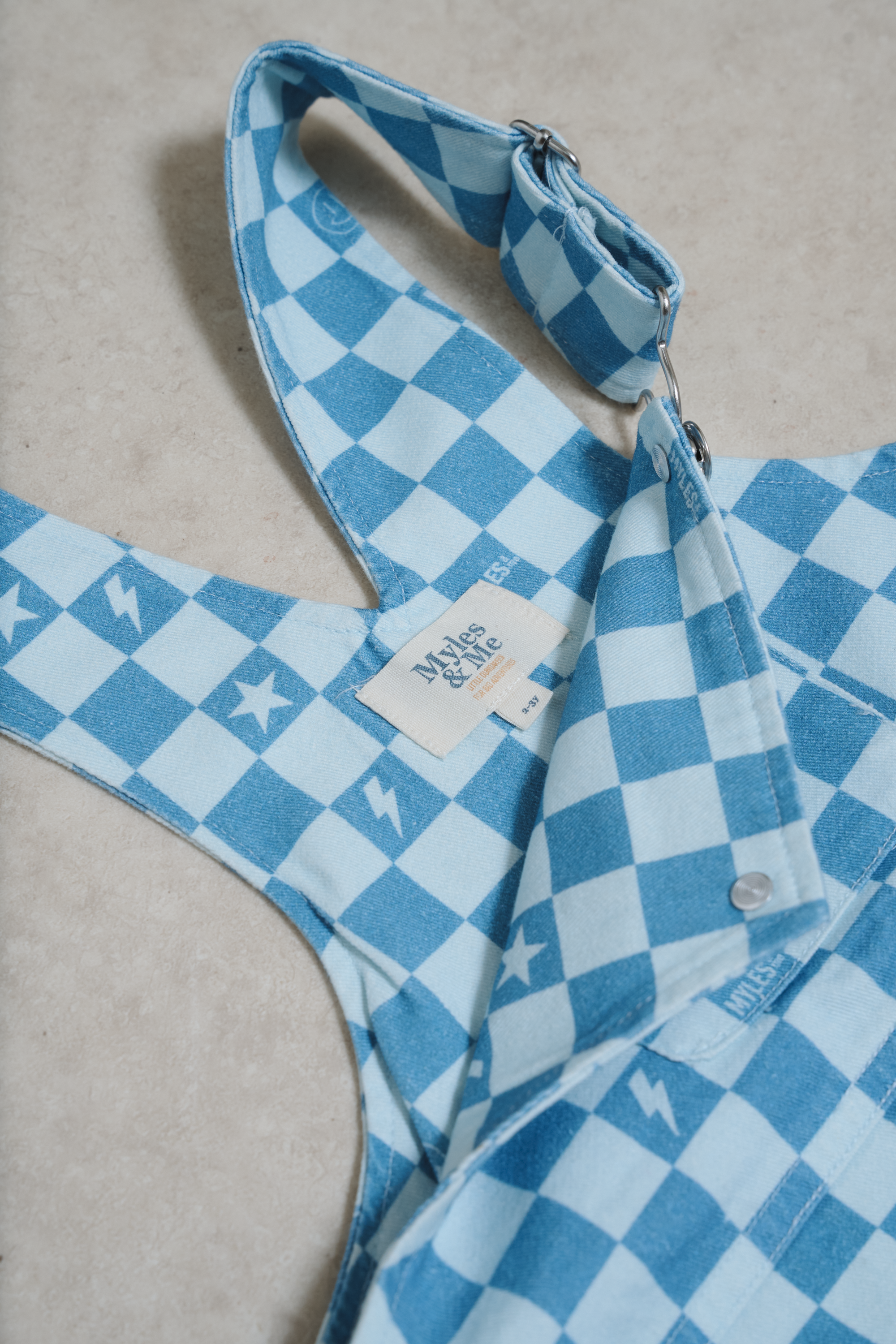 Myles & Me Dungarees - Willow Blue Check