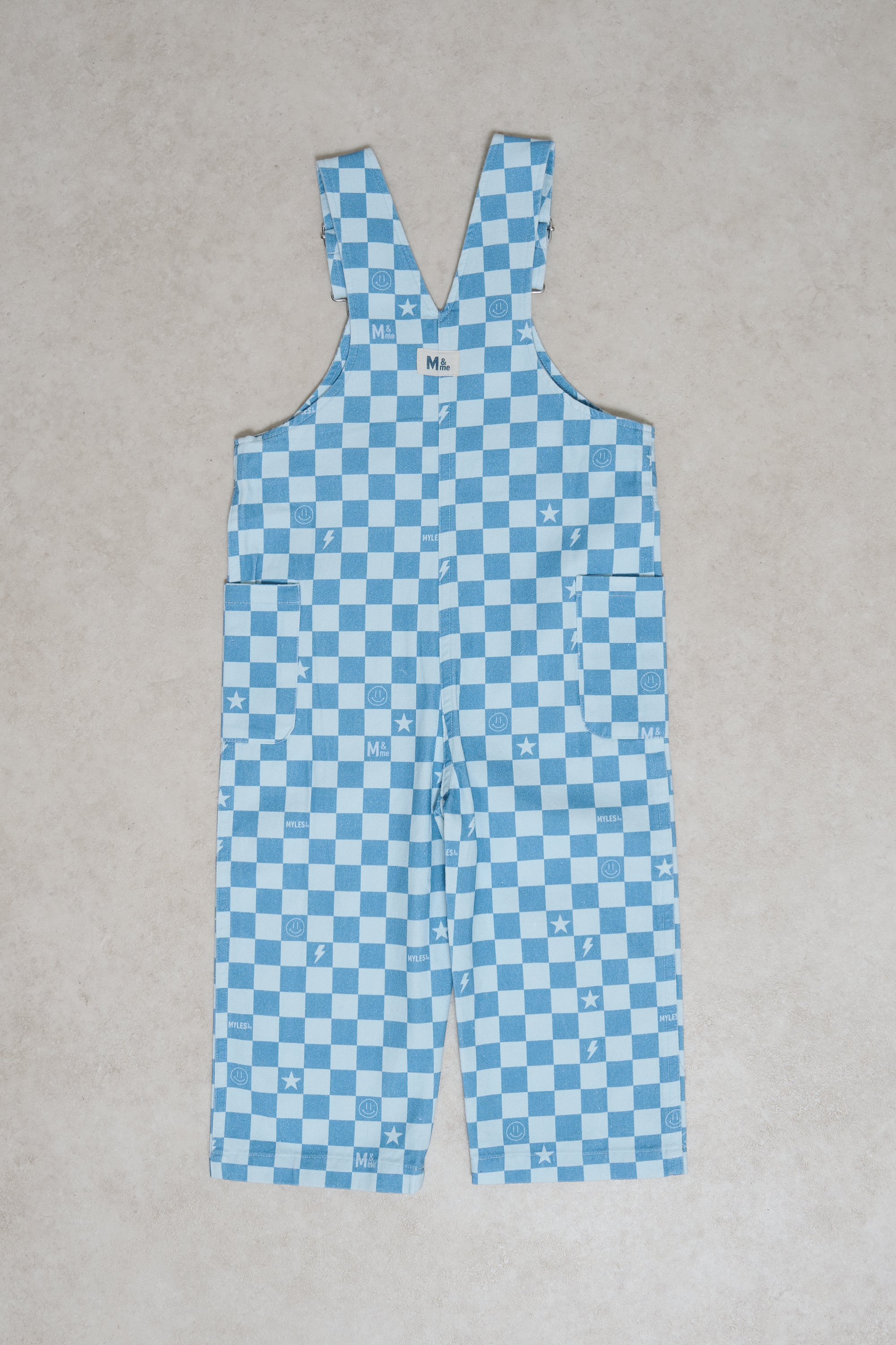 Myles & Me Dungarees - Willow Blue Check