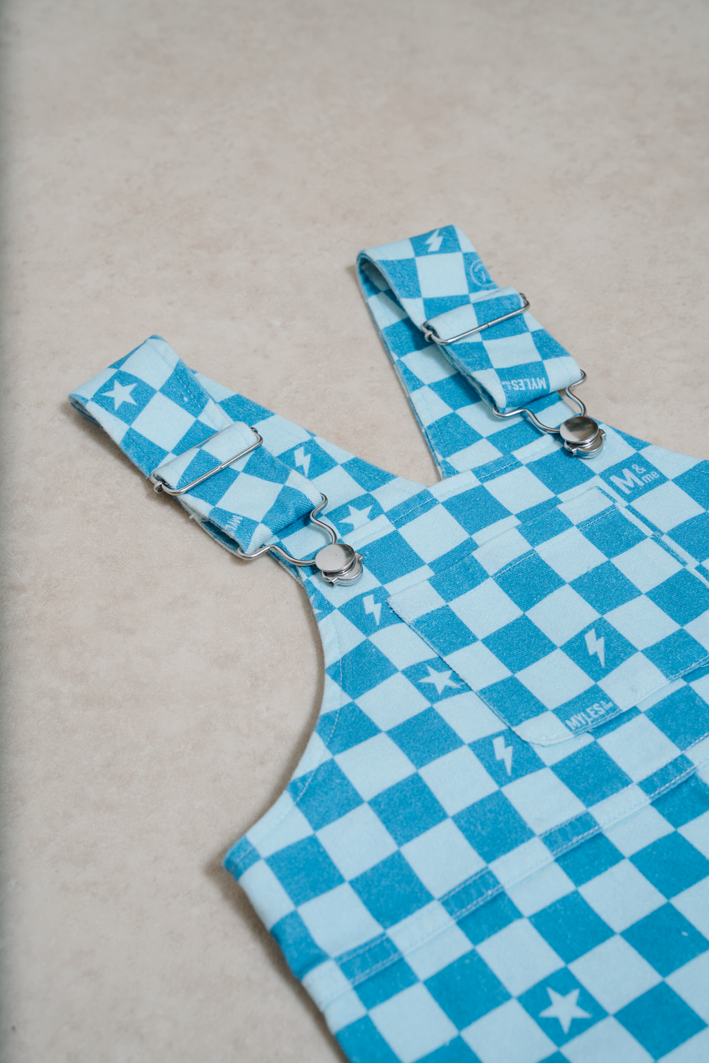 Myles & Me Dungarees - Willow Blue Check