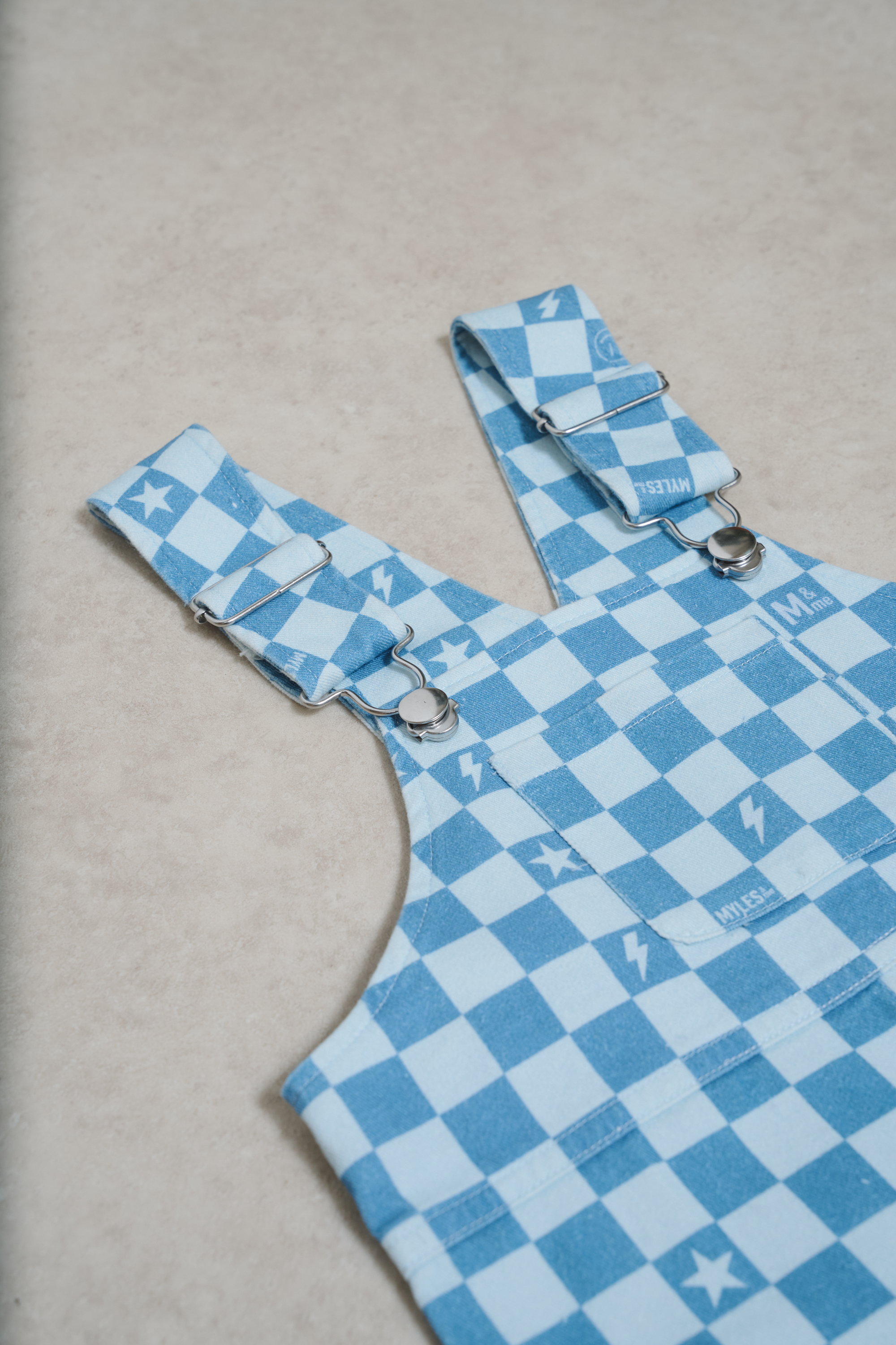 Myles & Me Dungarees - Willow Blue Check