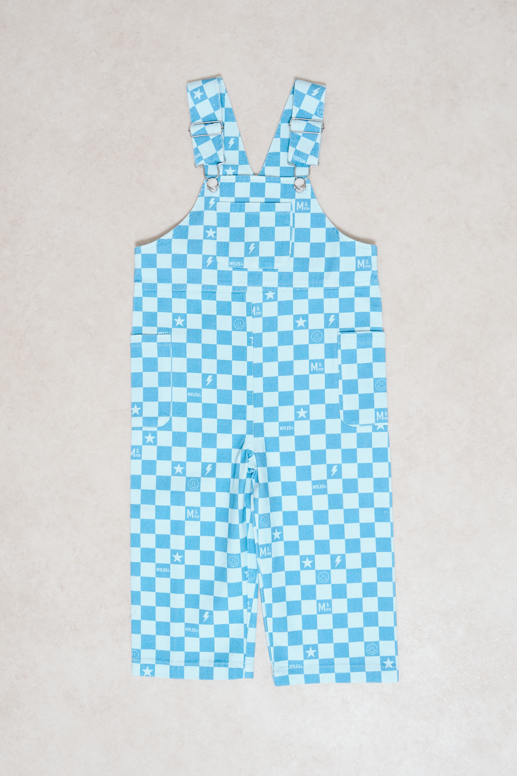 Myles & Me Dungarees - Willow Blue Check