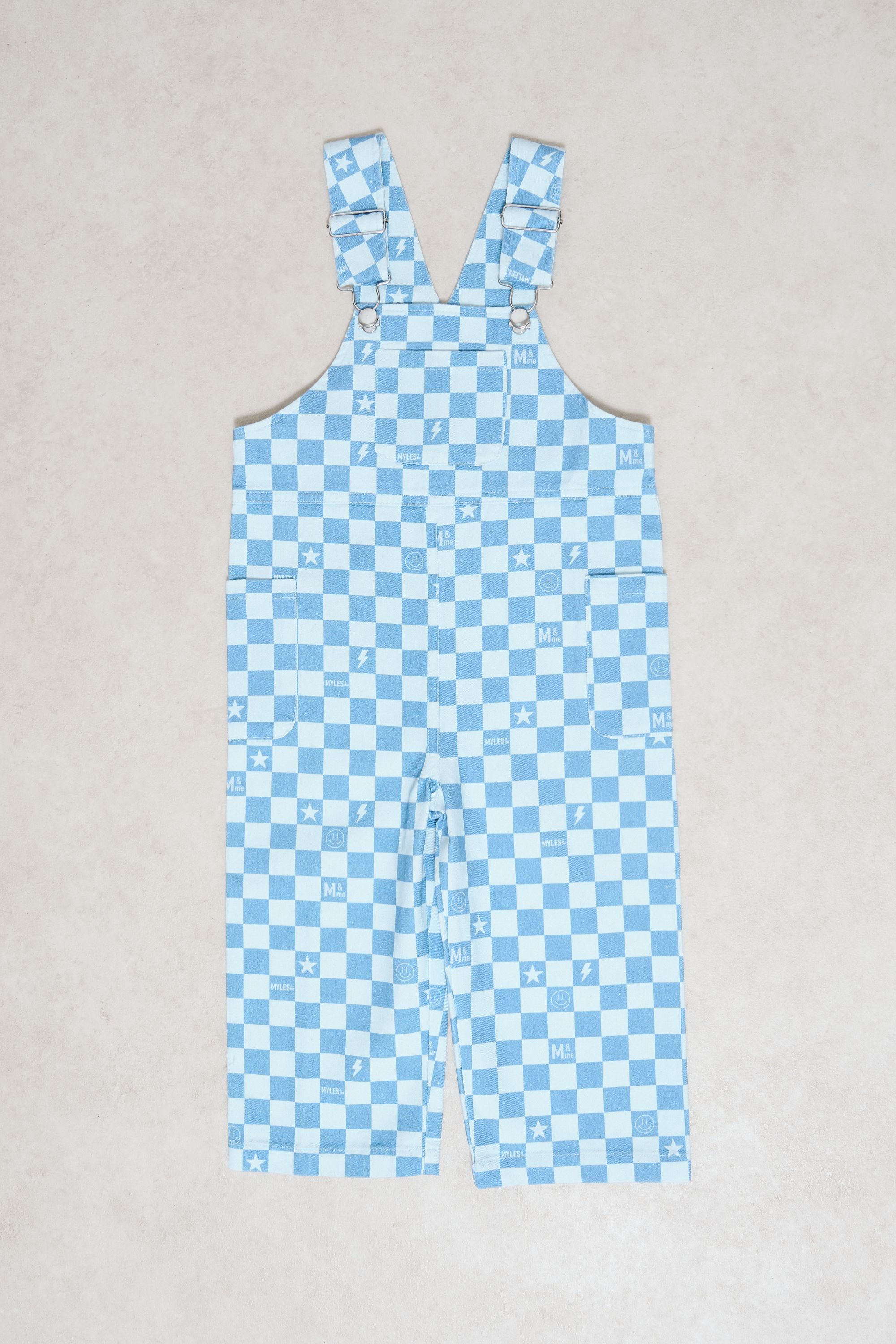 Myles & Me Dungarees - Willow Blue Check