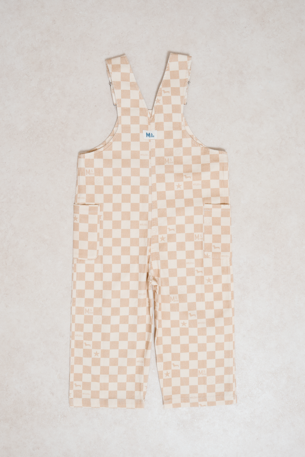 Myles & Me Dungarees - Sands Check