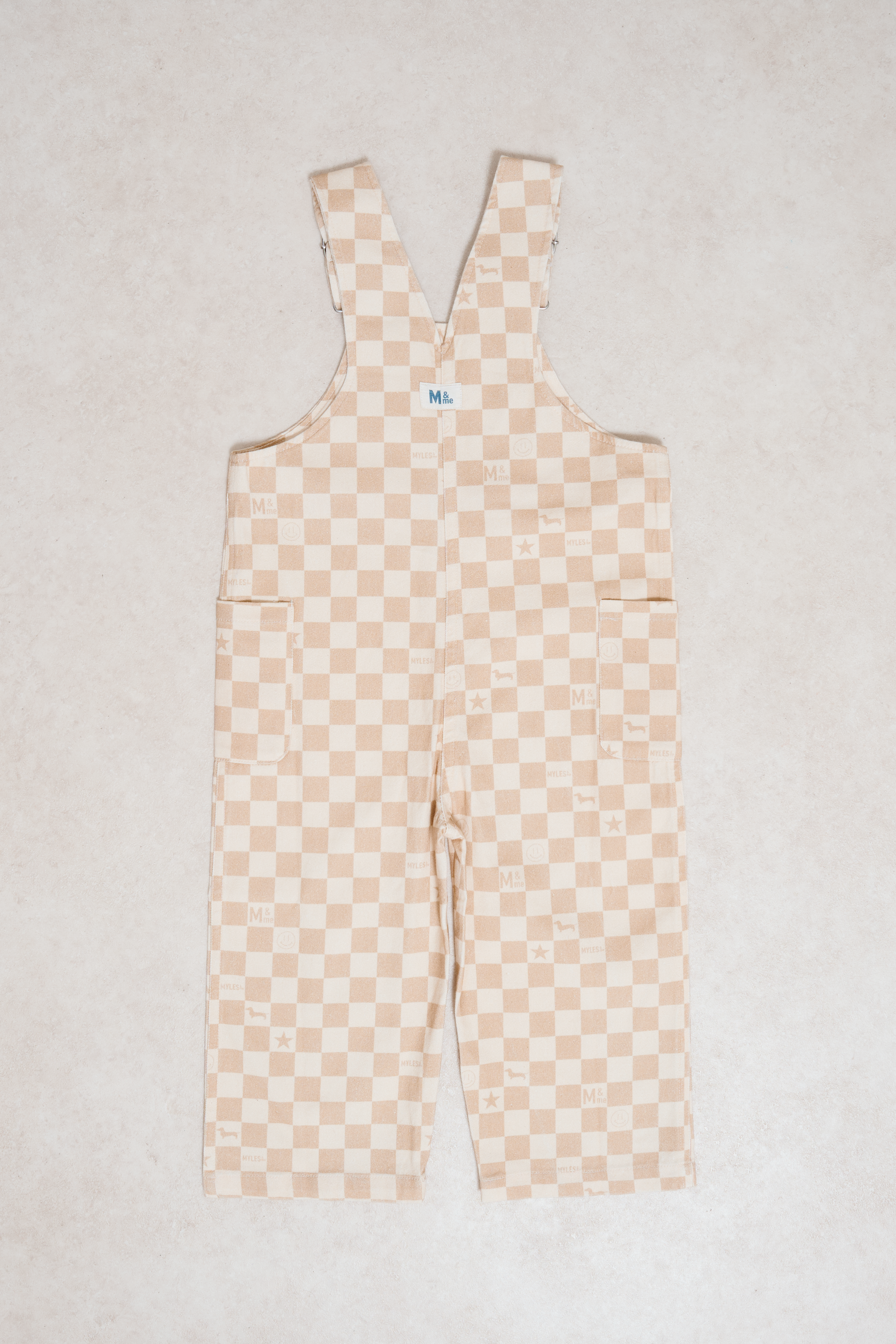 Myles & Me Dungarees - Sands Check