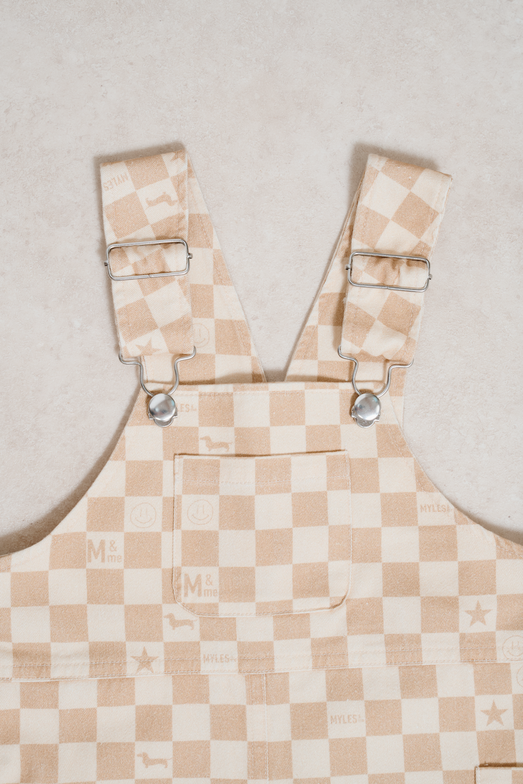 Myles & Me Dungarees - Sands Check