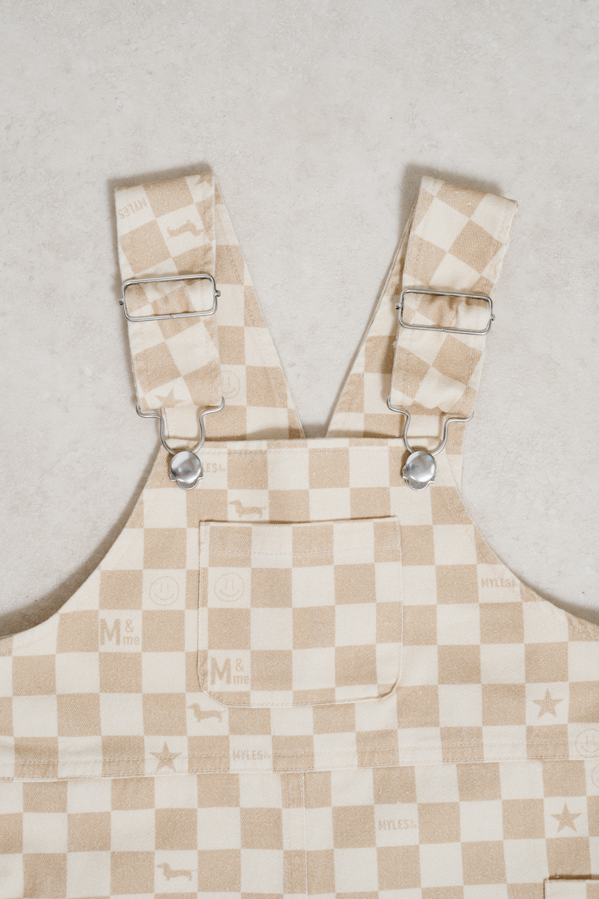 Myles & Me Dungarees - Sands Check