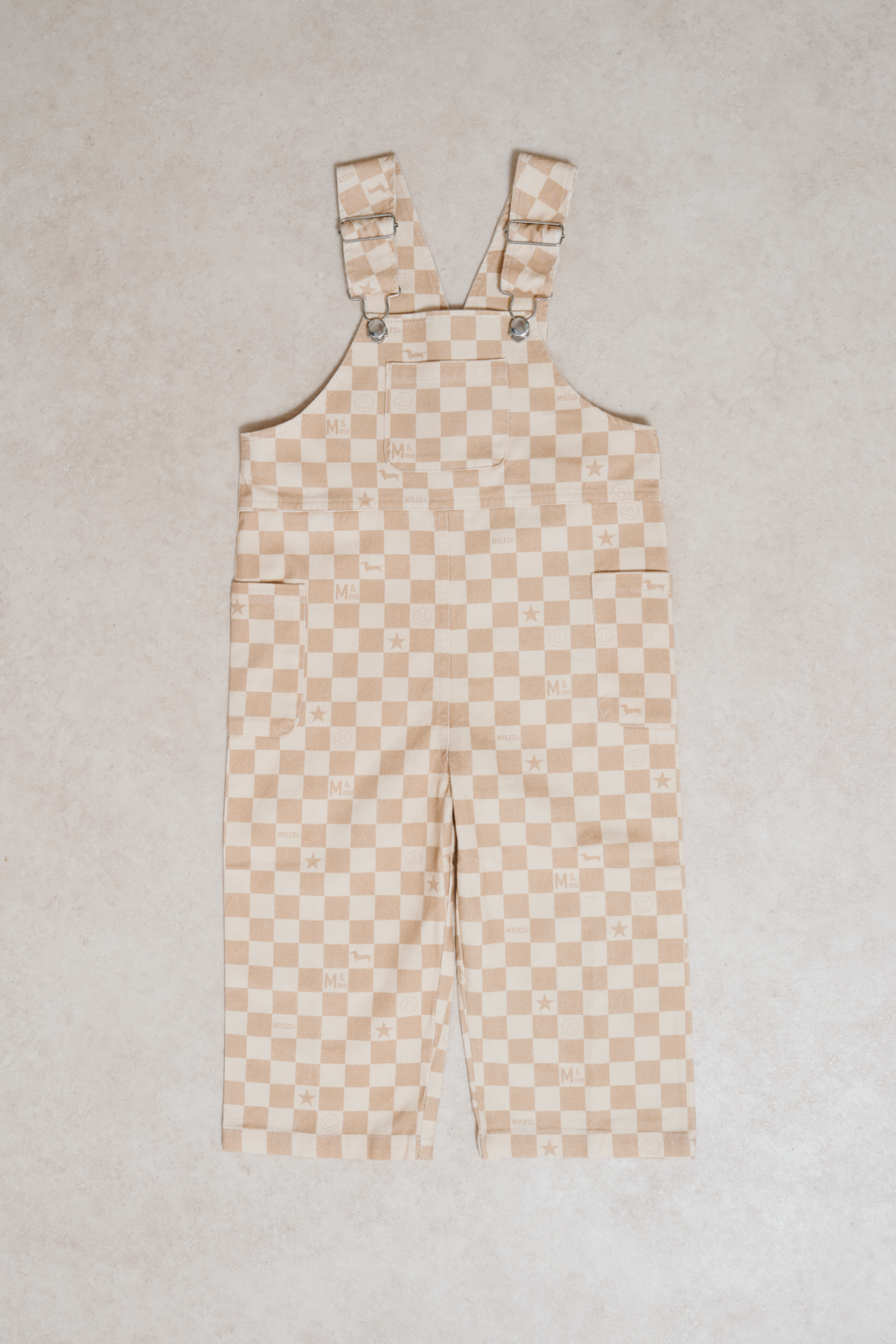 Myles & Me Dungarees - Sands Check